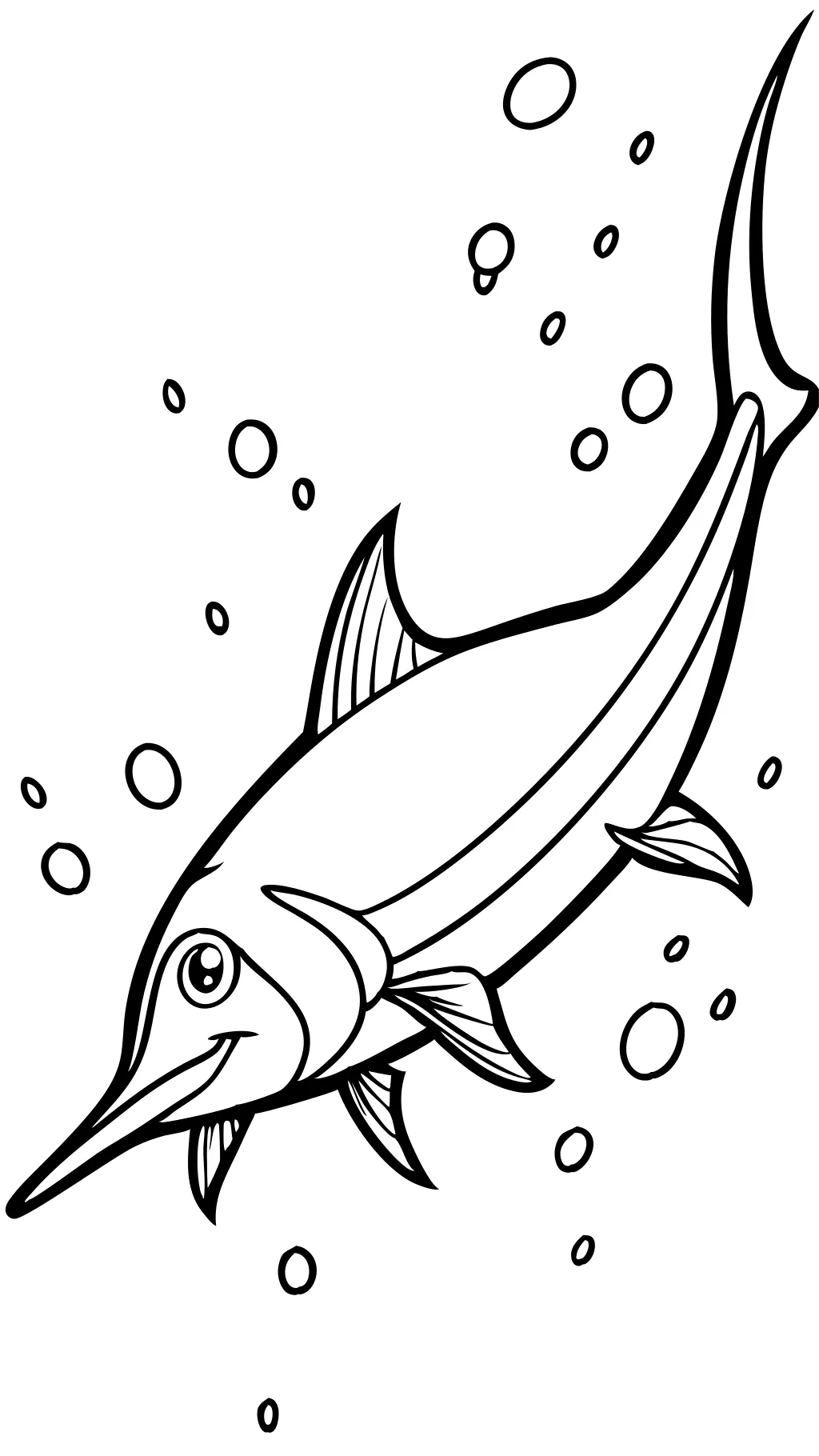 swordfish coloring page